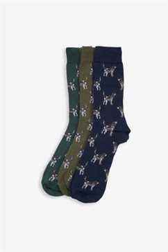 Lot de trois paires de chaussettes Barbour Pointer Dog