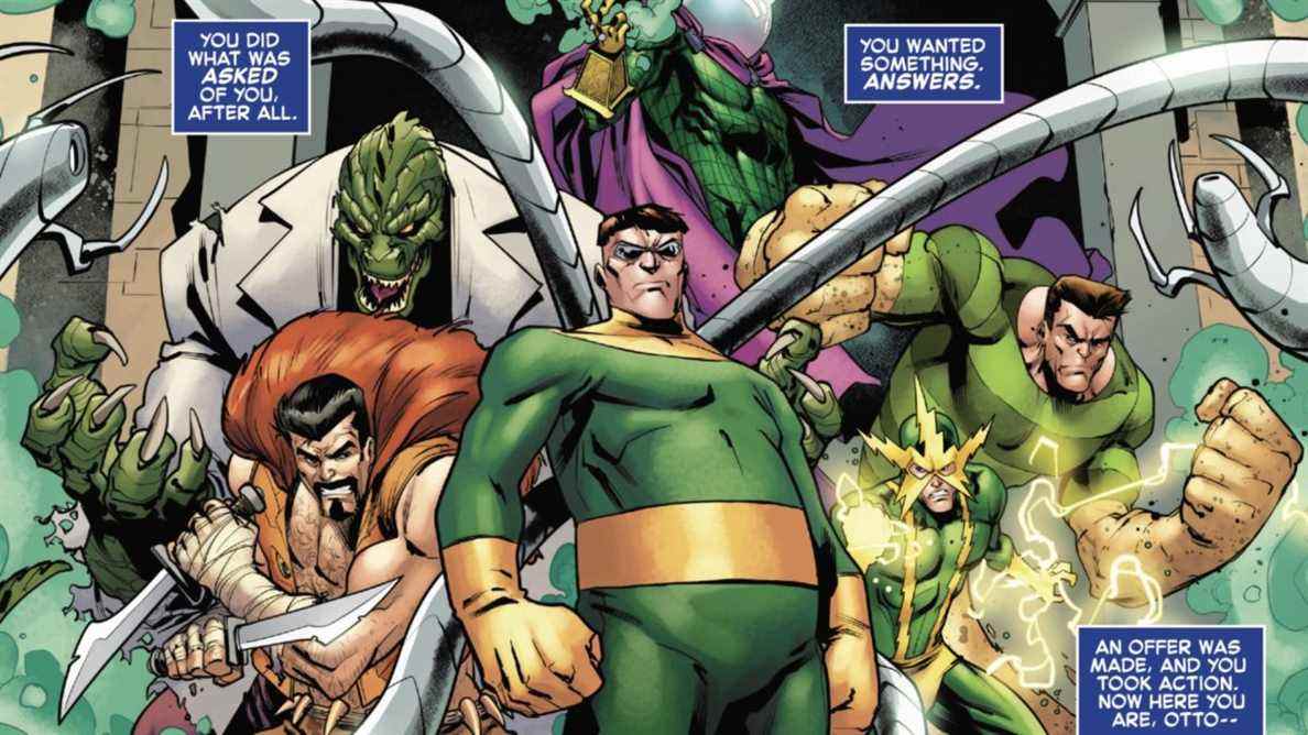 Sinister Six - l'histoire de la bande dessinée de l'éventuelle équipe Spider de Sony
