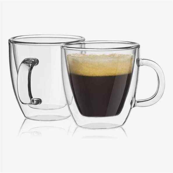 Tasses à expresso en verre isotherme à double paroi JoyJolt Savor