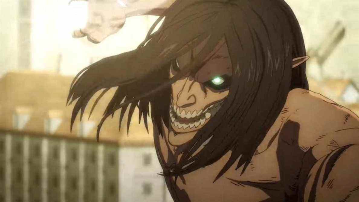  Eren Jaeger s'est transformé en Titan d'attaque dans L'Attaque des Titans.