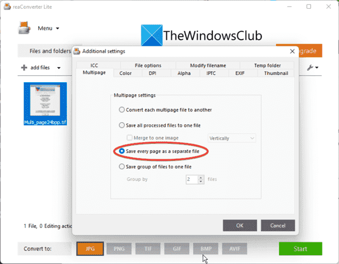 Comment diviser un TIFF multipage sur un PC Windows