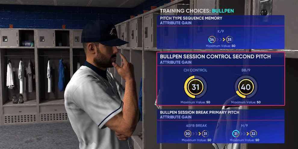 MLB the show 2022 installations d'entrainement road to the show rtts