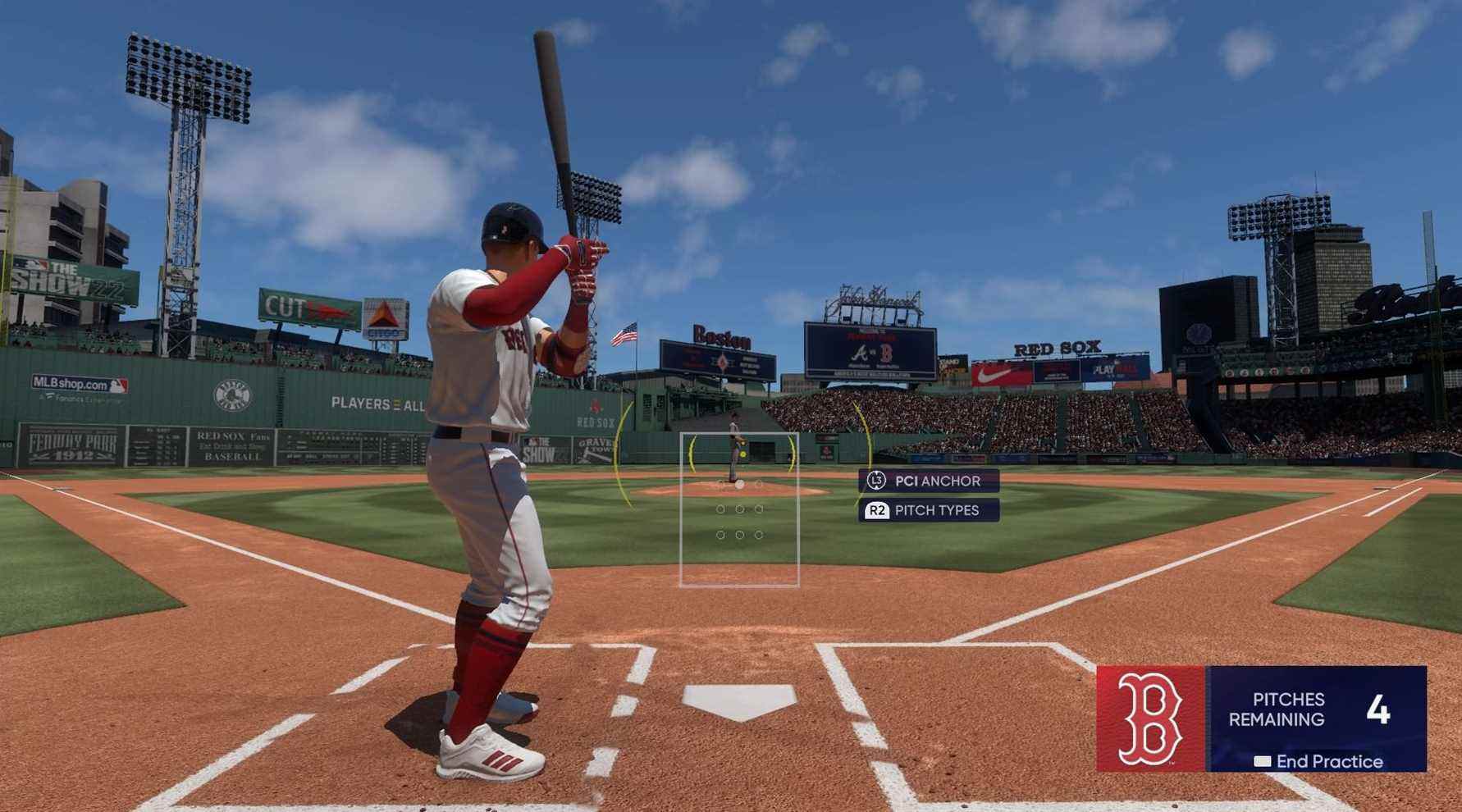 mlb the show 2022 entraînement au bâton des red sox de boston