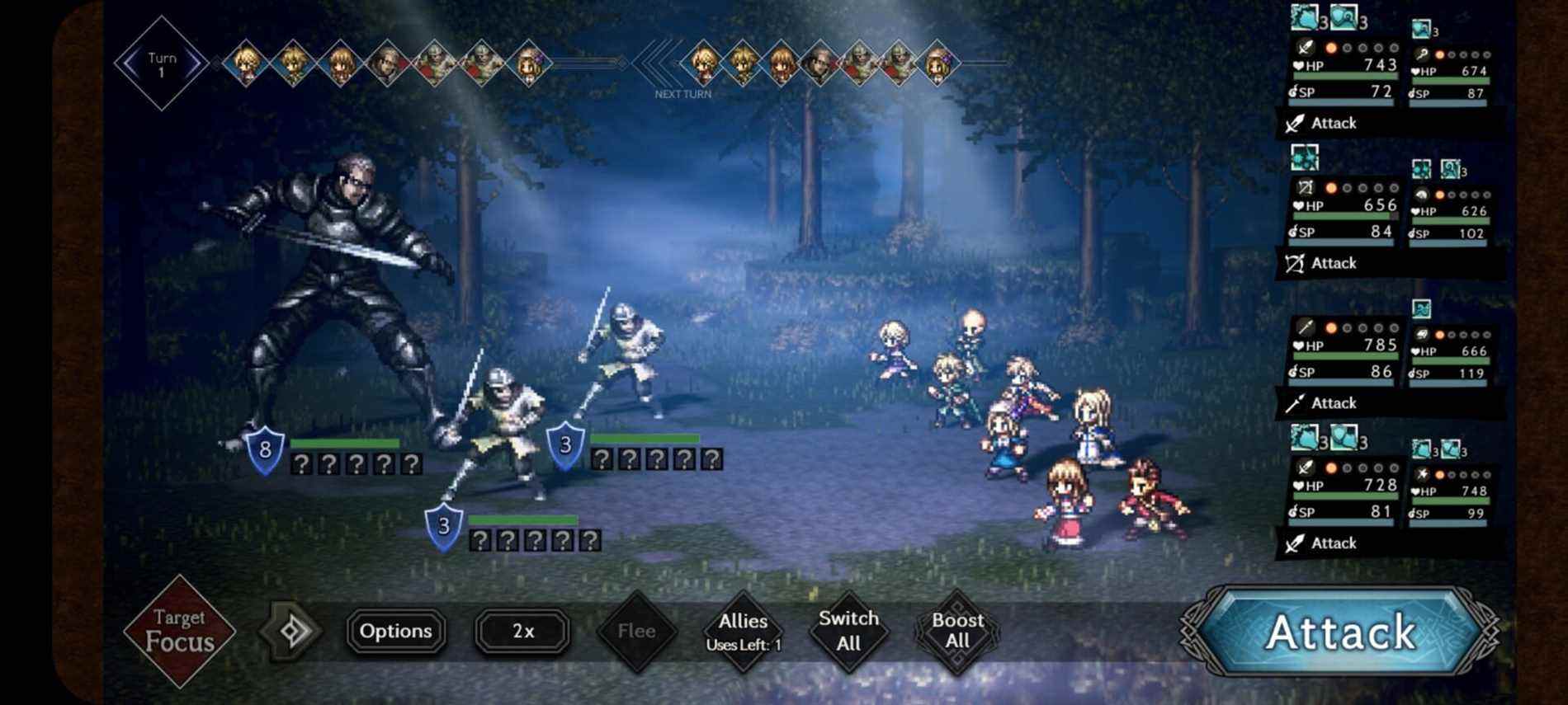 Octopath Traveler : Champions of the Continent preview bêta test fermée Anglais Square Enix excellent RPG mobile sur Android iOS pour satisfaire les joueurs consoles