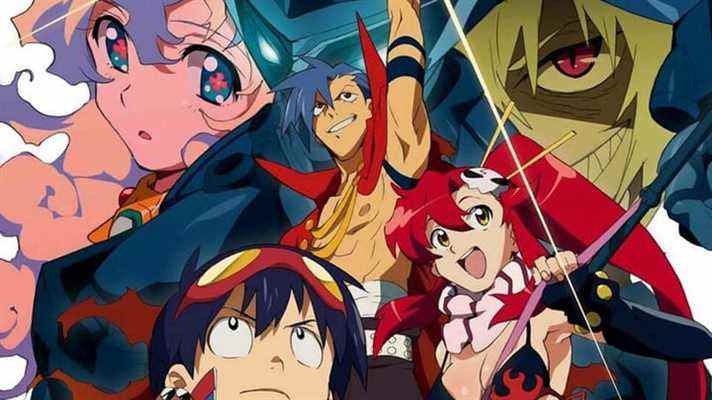 Collage de la distribution principale de Gurren Lagann