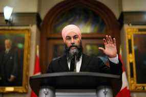 Le chef du NPD, Jagmeet Singh, était l'une des rares personnes à connaître certains détails du budget avant son annonce.