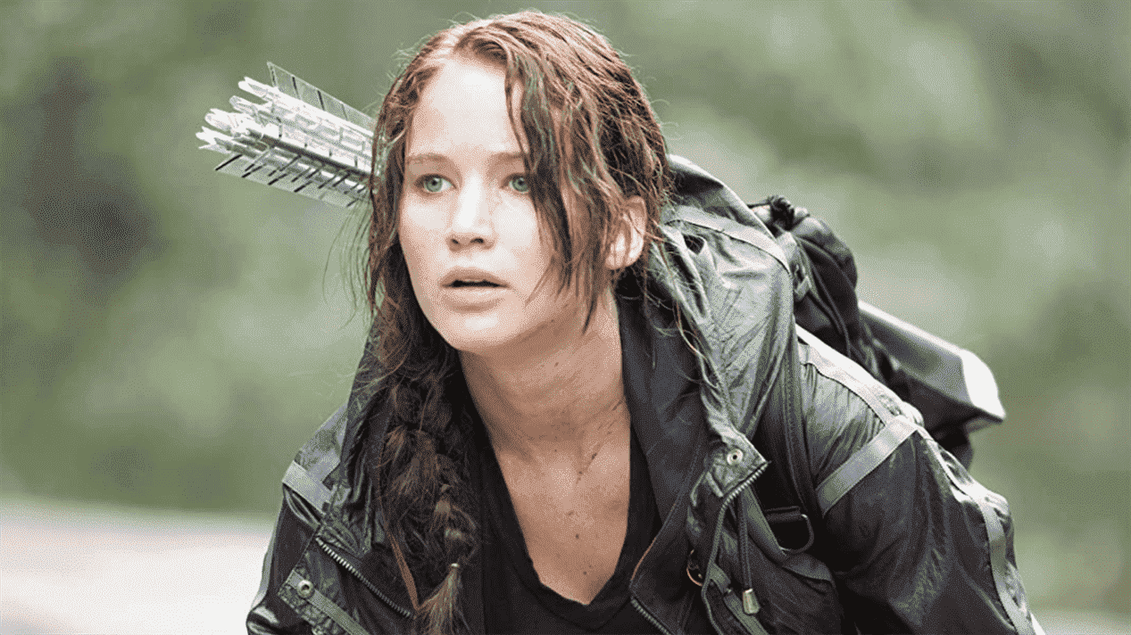 Jennifer Lawrence dans le rôle de Katniss dans The Hunger Games