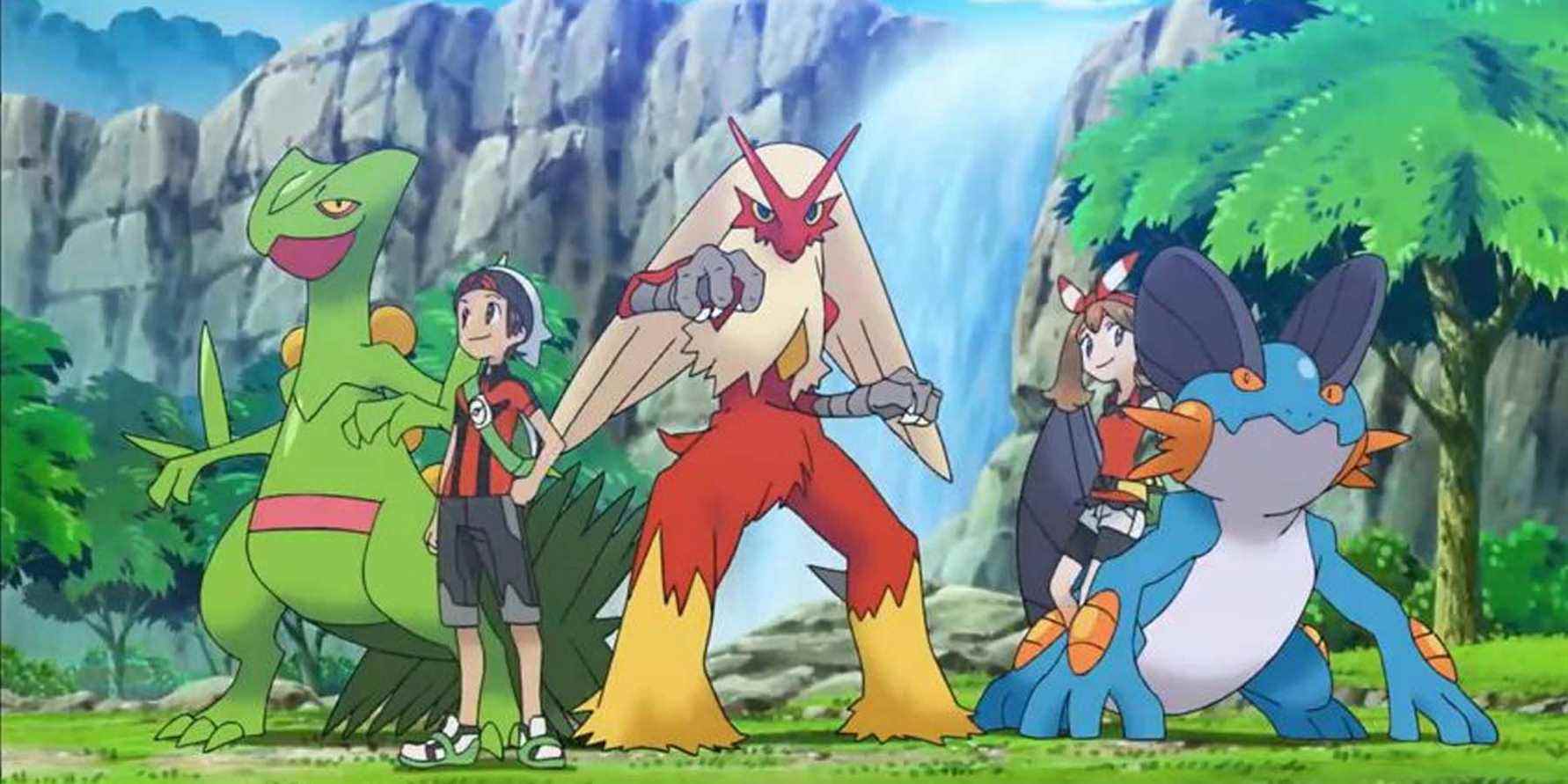 Pokemon Anime Sceptile Blaziken Swampert