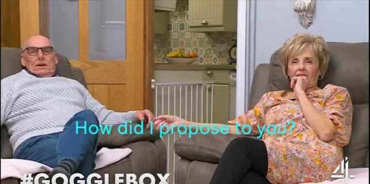 Dave et Shirley de Gogglebox partagent une histoire hilarante sur la demande en mariage

