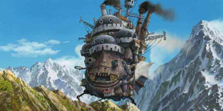 Howl's Moving Castle as seen in the Studio Ghibli film