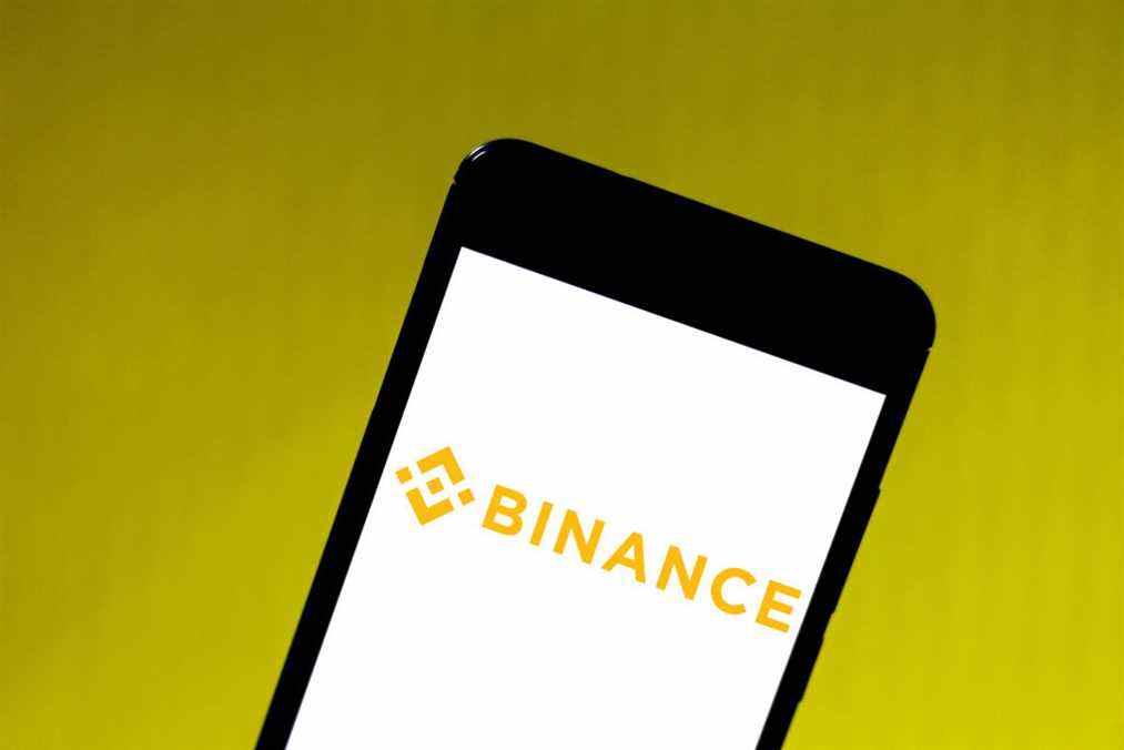 Sur cette illustration photo, le logo Binance est visible