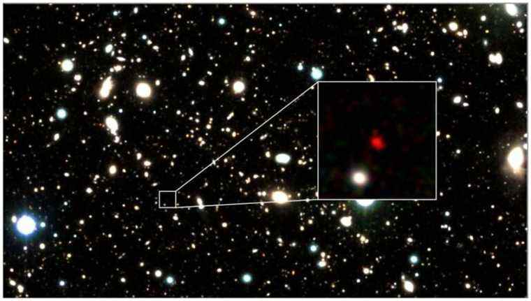 Cette galaxie est à une distance époustouflante de 13,5 milliards d’années-lumière