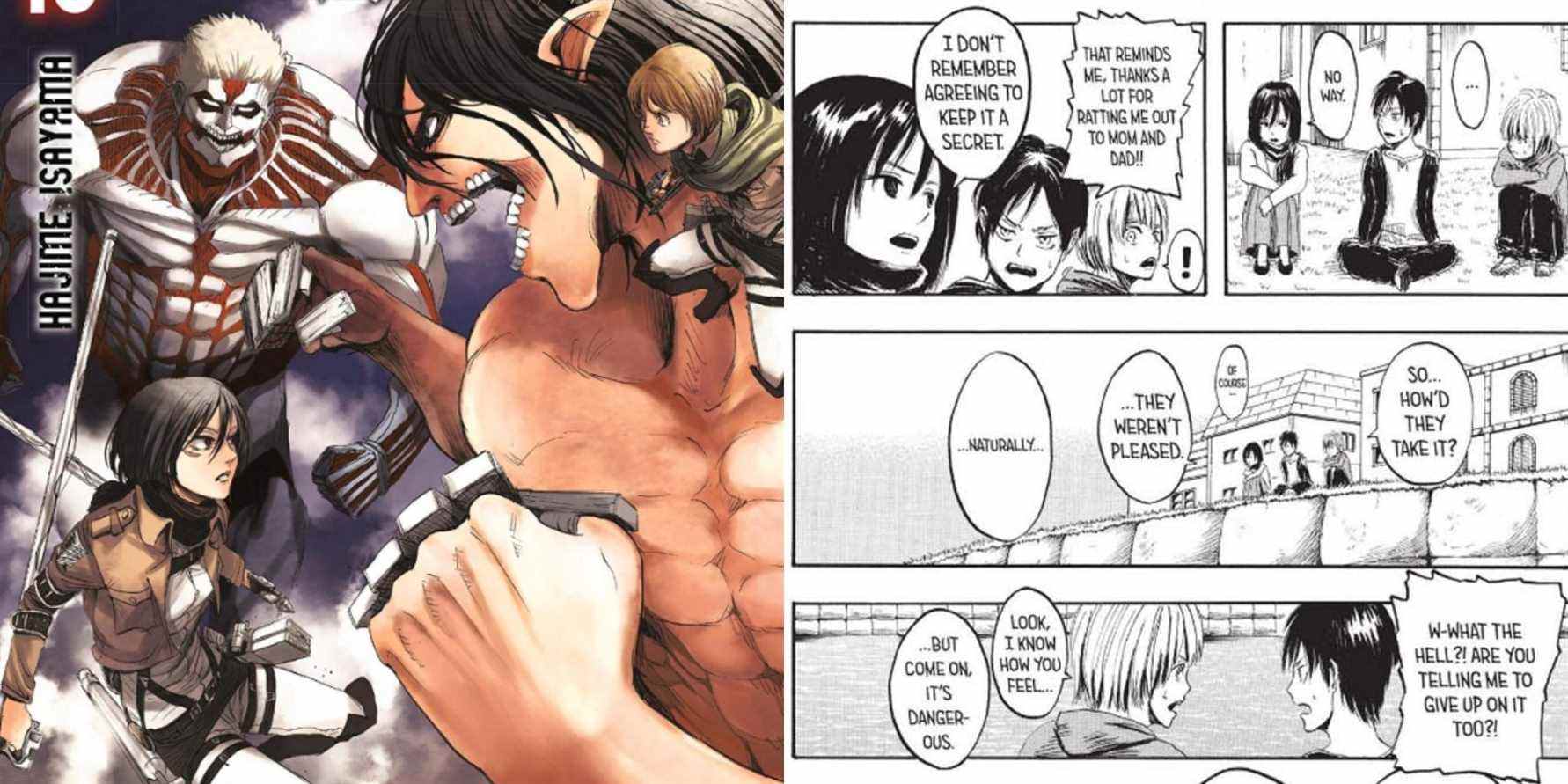 l'attaque des titans manga eren mikasa armin