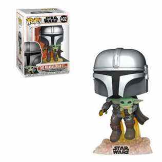 Star Wars The Mandalorian Mandalorian volant avec Jet Funko Pop !  Vinyle