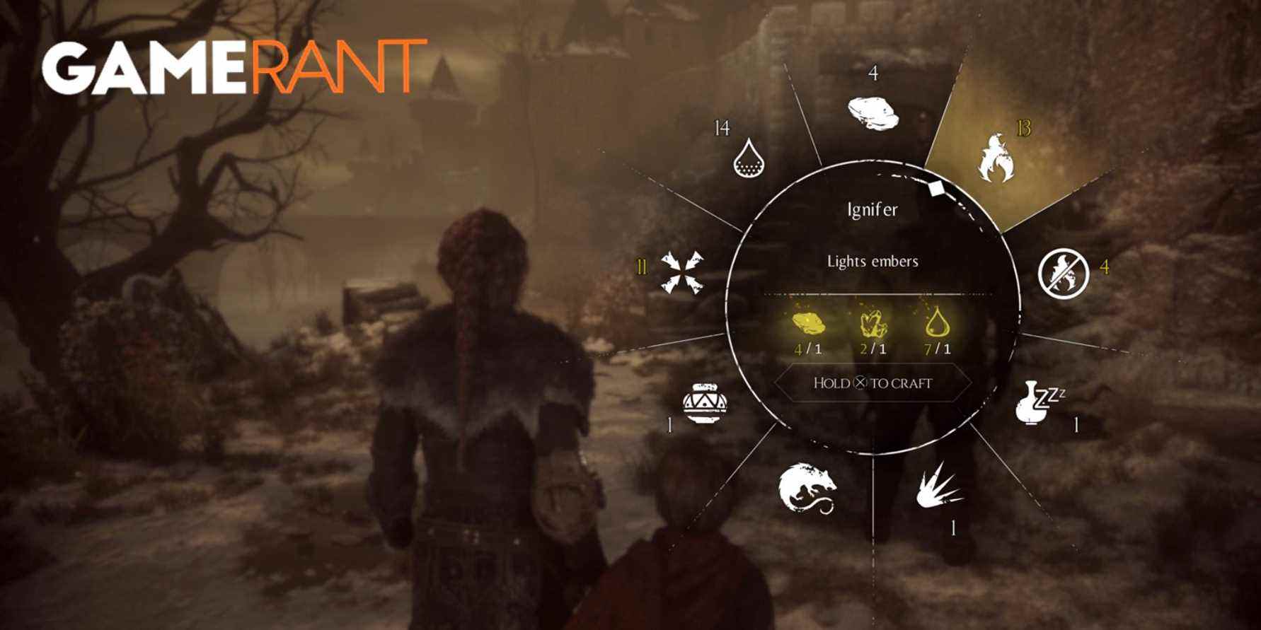 A Plague Tale Innocence arme/roue de munitions HUD 