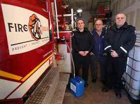 Zackery Hodgen, Peter Sells et Quincy Emmons, co-fondateurs de FireRein Inc. à Napanee, veulent mettre leur coupe-feu hydrogel biodégradable de qualité alimentaire entre les mains des pompiers du monde entier.