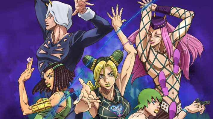 Jolyne Cujoh et le casting principal de JoJo's Bizarre Adventure: Stone Ocean