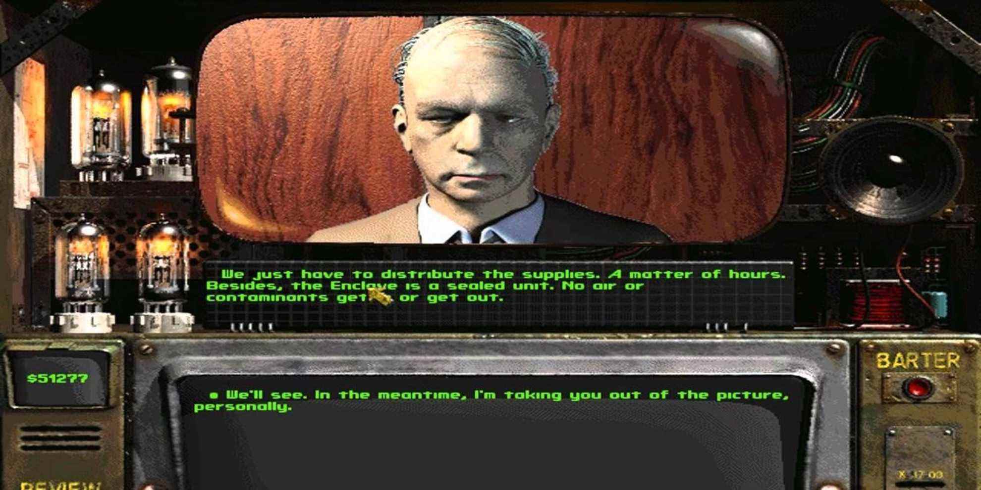 President Richardson viewed on pipboy via Fallout 2