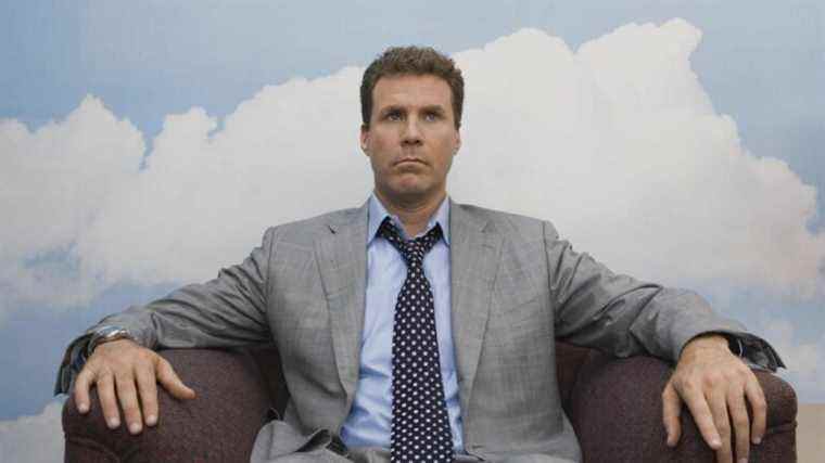 Will Ferrell sits in a chair in Stranger Than Fiction