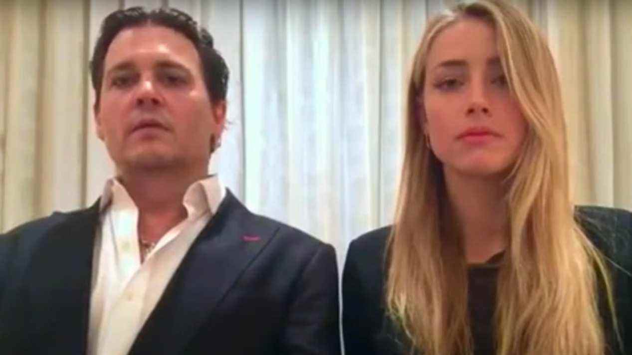 Johnny Depp et Amber Heard dans la vidéo de l'incident australien