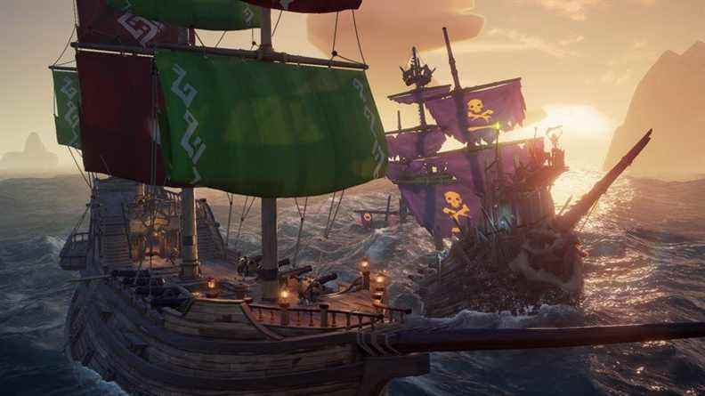 Bataille de navires squelettes de Sea Of ​​Thieves