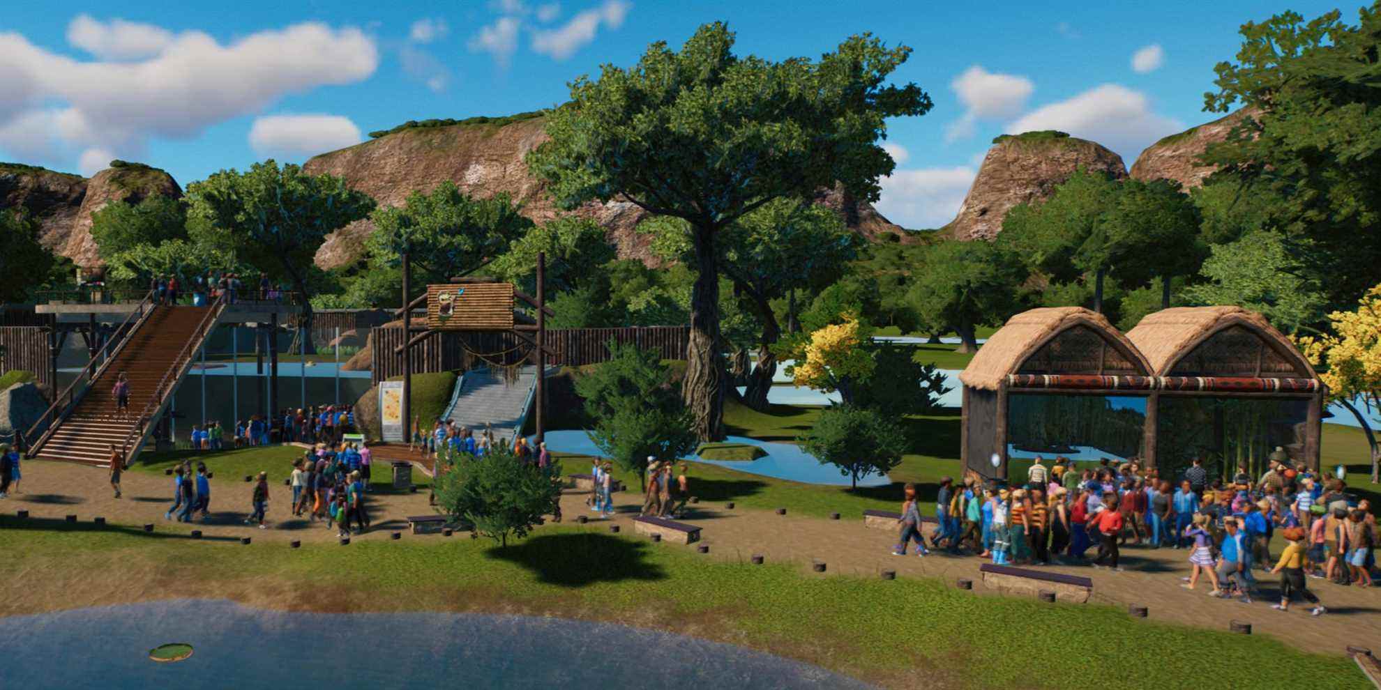 Planet Zoo Wetlands Otter Habitat and exhibits