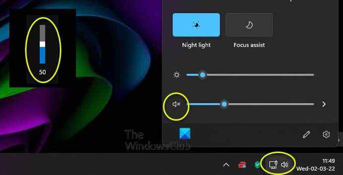 L’icône de volume affiche Muet même lorsque le son n’est pas sur Windows 11