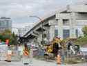 La construction d'une section du système de train léger sur rail du Réseau Express Métropolitain (REM) à Montréal est prévue le 2 octobre 2021.