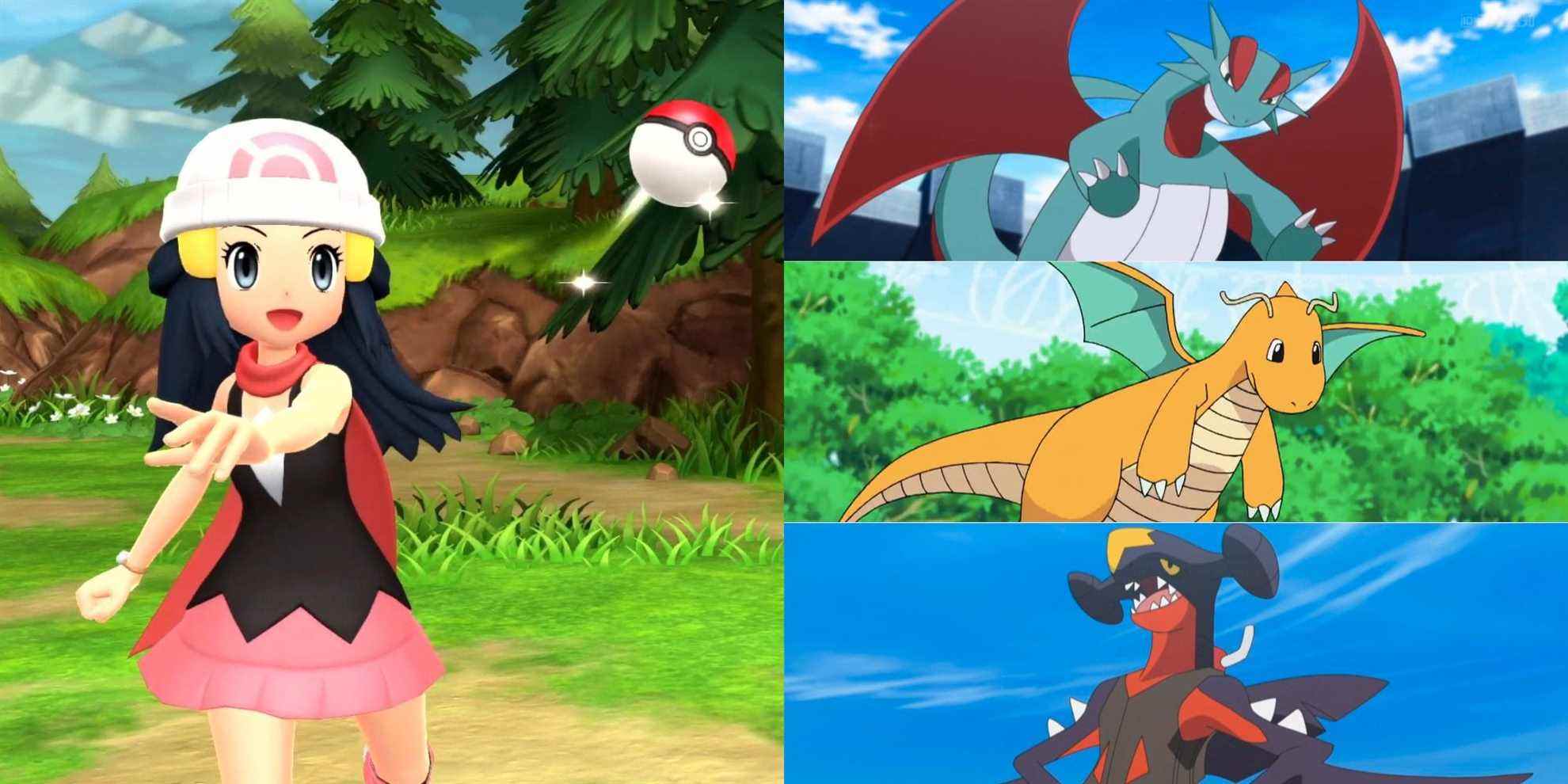 Pokemon Diamond and Pearl Salamence Dragonite and Garchomp