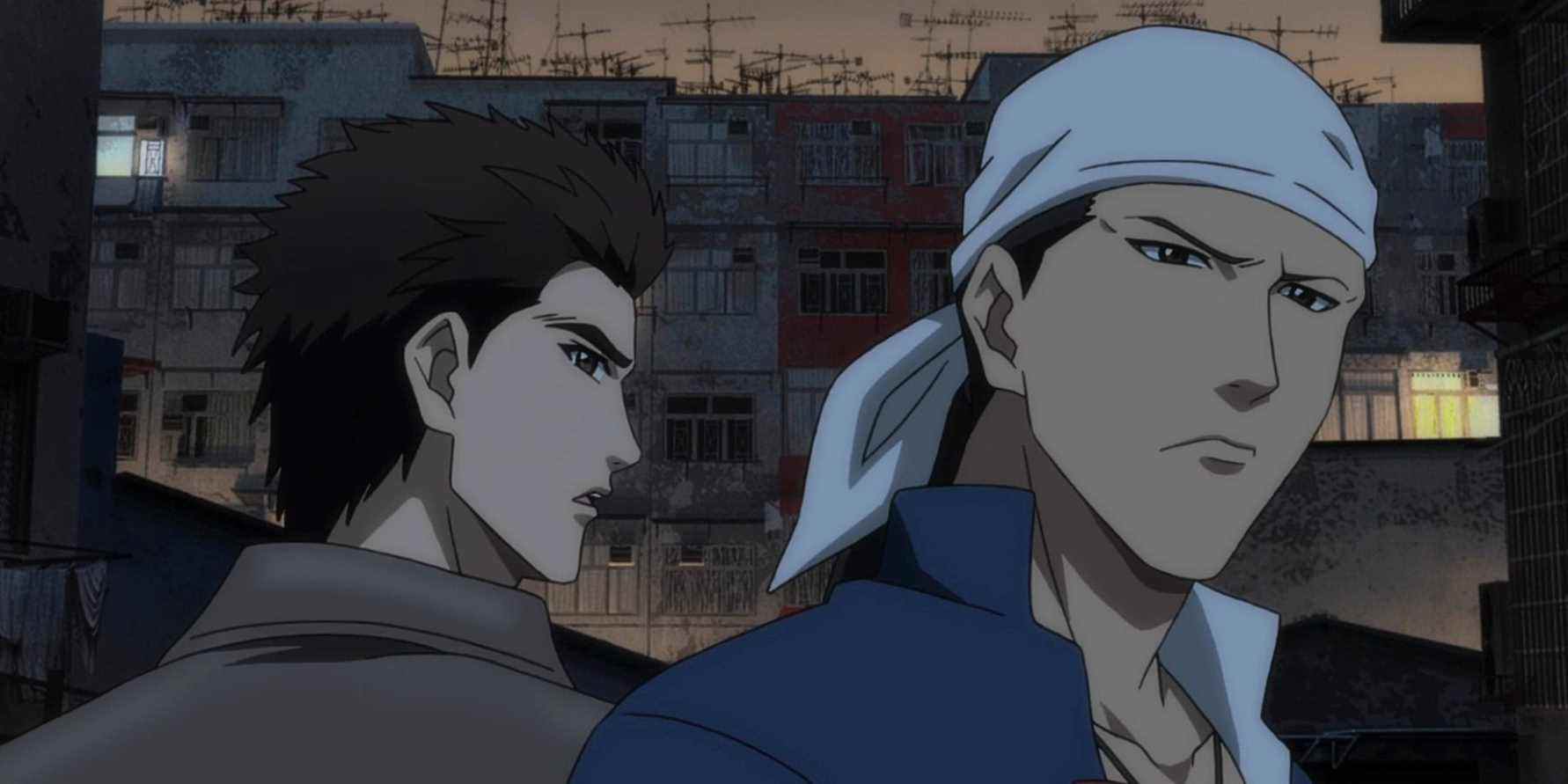 Ryo and Ren close-up in Shenmue anime