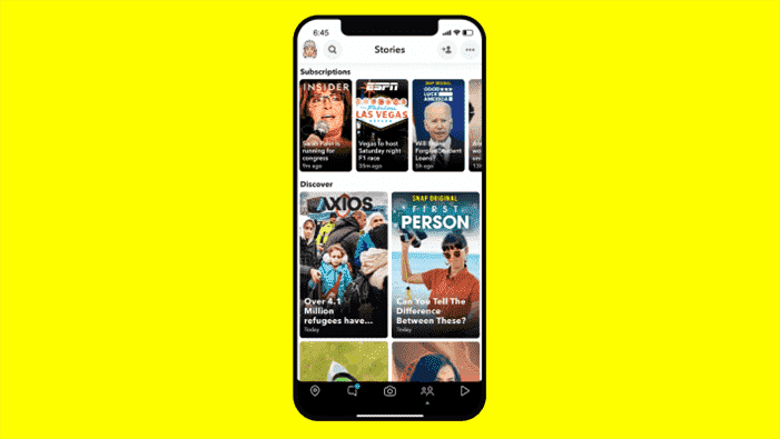 La nouvelle fonctionnalité de Snapchat crée automatiquement des histoires basées sur le contenu de certaines salles de rédaction