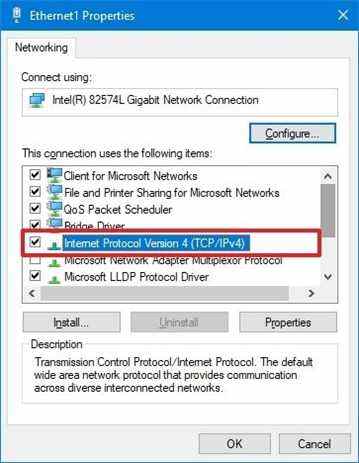 Paramètres réseau de configuration DNS statique