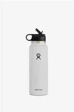 Bouteille d'eau Hydro Flask Wide-Mouth 2.0, couvercle en paille