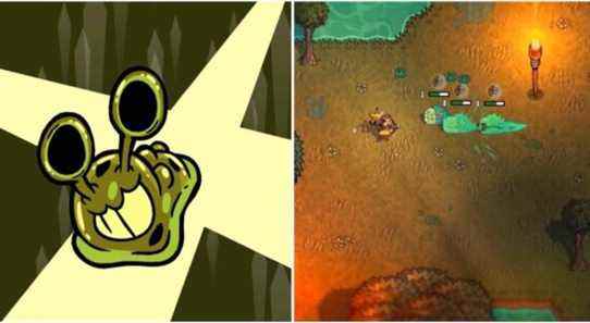 The slug form and fighting enemies in Nobody Saves the World