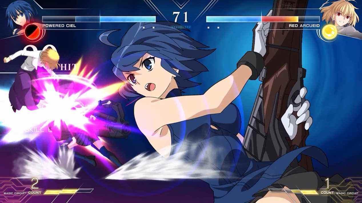 Melty Blood: Type Lumina – Powered Ciel contre Red Arcueid et Mario Gallo Bestino contre Roa gameplay #2    
