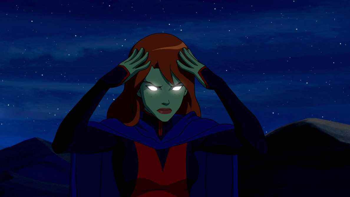 Miss Martian utilise ses pouvoirs télépathiques dans Young Justice.