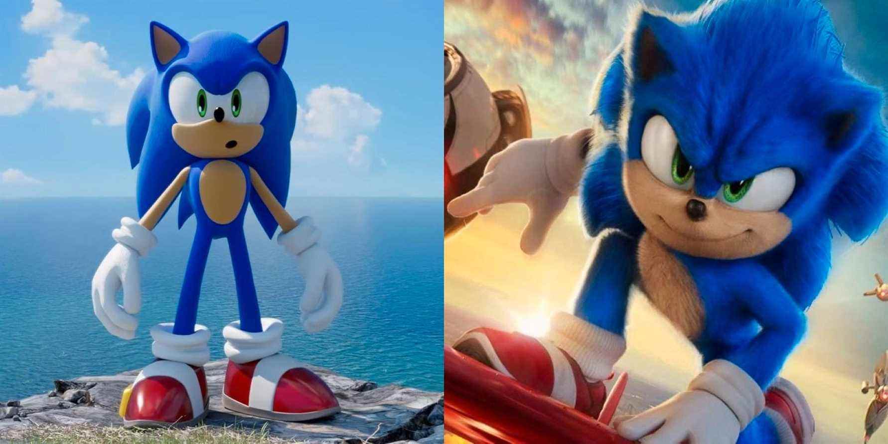 Sonic the Hedgehog in Sonic Frontiers and the Sonic movie