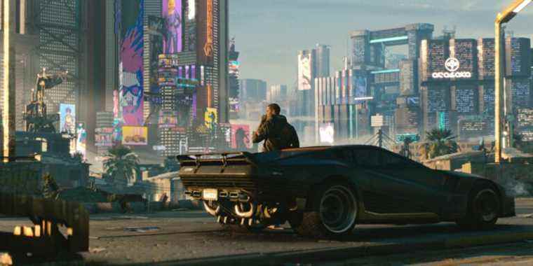 Cyberpunk 2077 Male V Leaning On Car