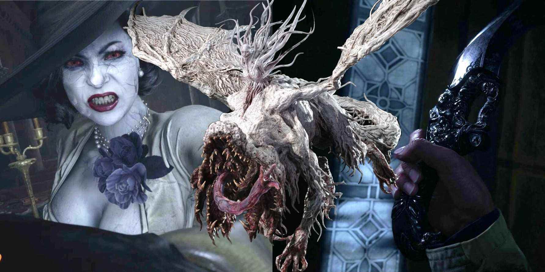 Resident Evil 8 Village Lady Dimitrescu Final Form Boss Battle Feature Image