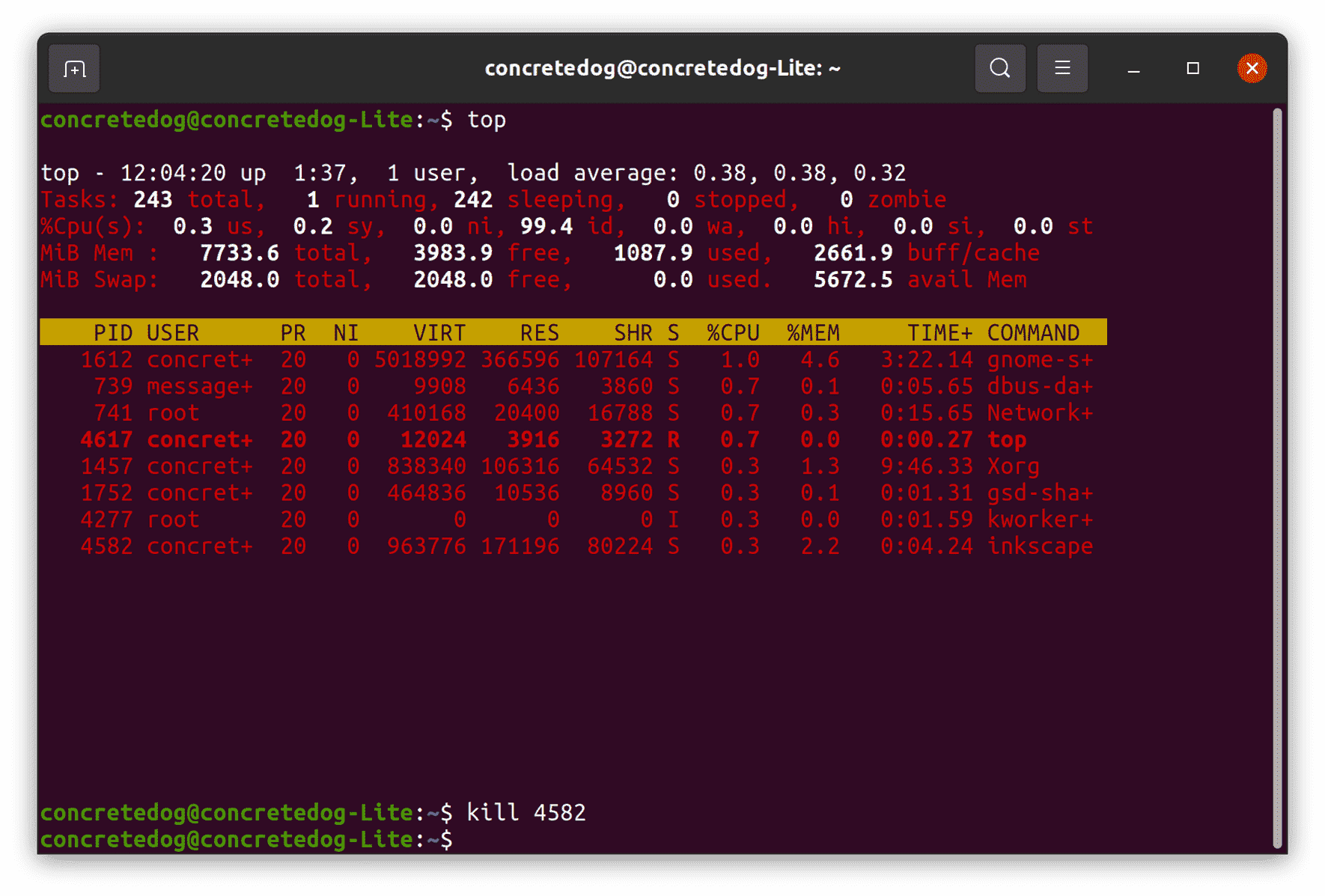 Comment tuer un processus sous Linux