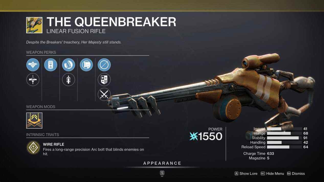 Atterrir des tirs à la tête avec The Queenbreaker est amusant et facile à peu près n'importe quelle distance.