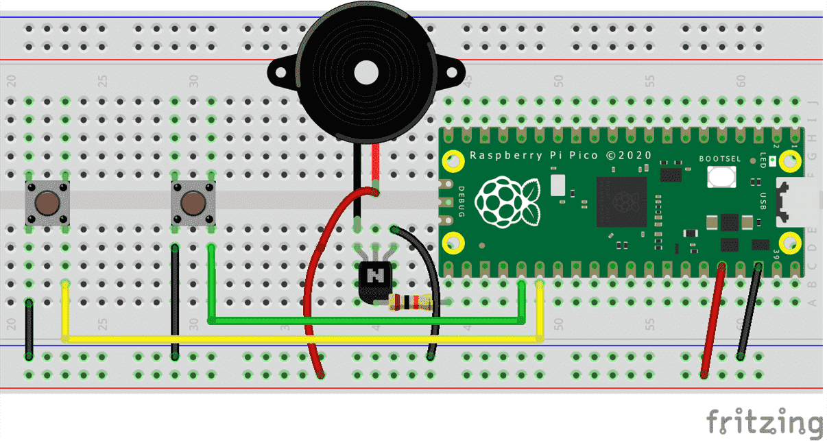 Jeu de réaction Raspberry Pi Pico avec PicoZero