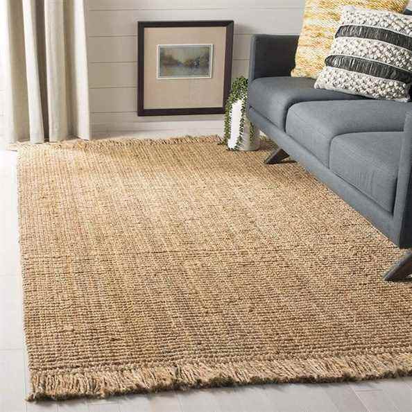 Rugs USA Tapis épais en jute naturel à pampilles