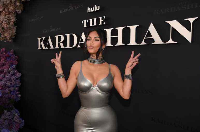 LOS ANGELES, CA - APRIL 7: Kim Kardashian attends the red carpet premiere for Hulu’s “The Kardashians at Goya Studios on April 7, 2022 in Los Angeles, California. “The Kardashians” debuts on Hulu on April 14. (Photo by Frank Micelotta/PictureGroup for HULU)