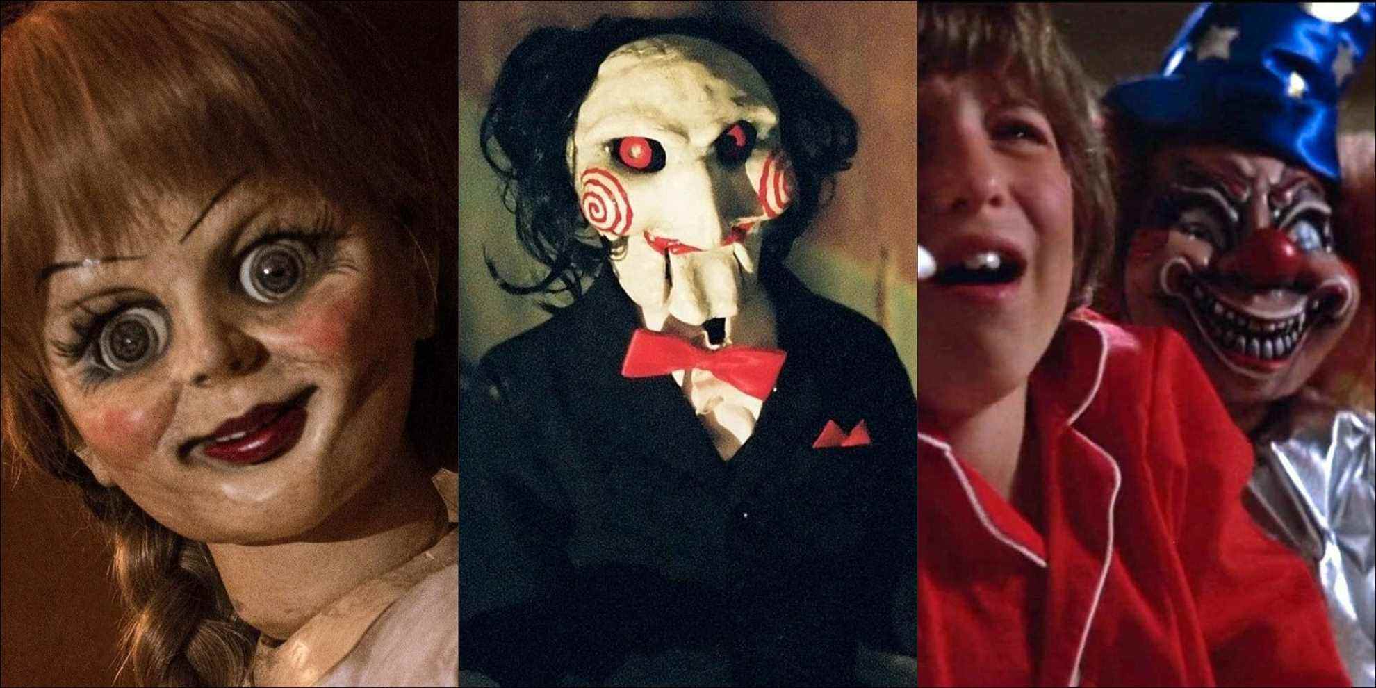 Scary dolls from The Conjuring, Saw, and Poltergeist