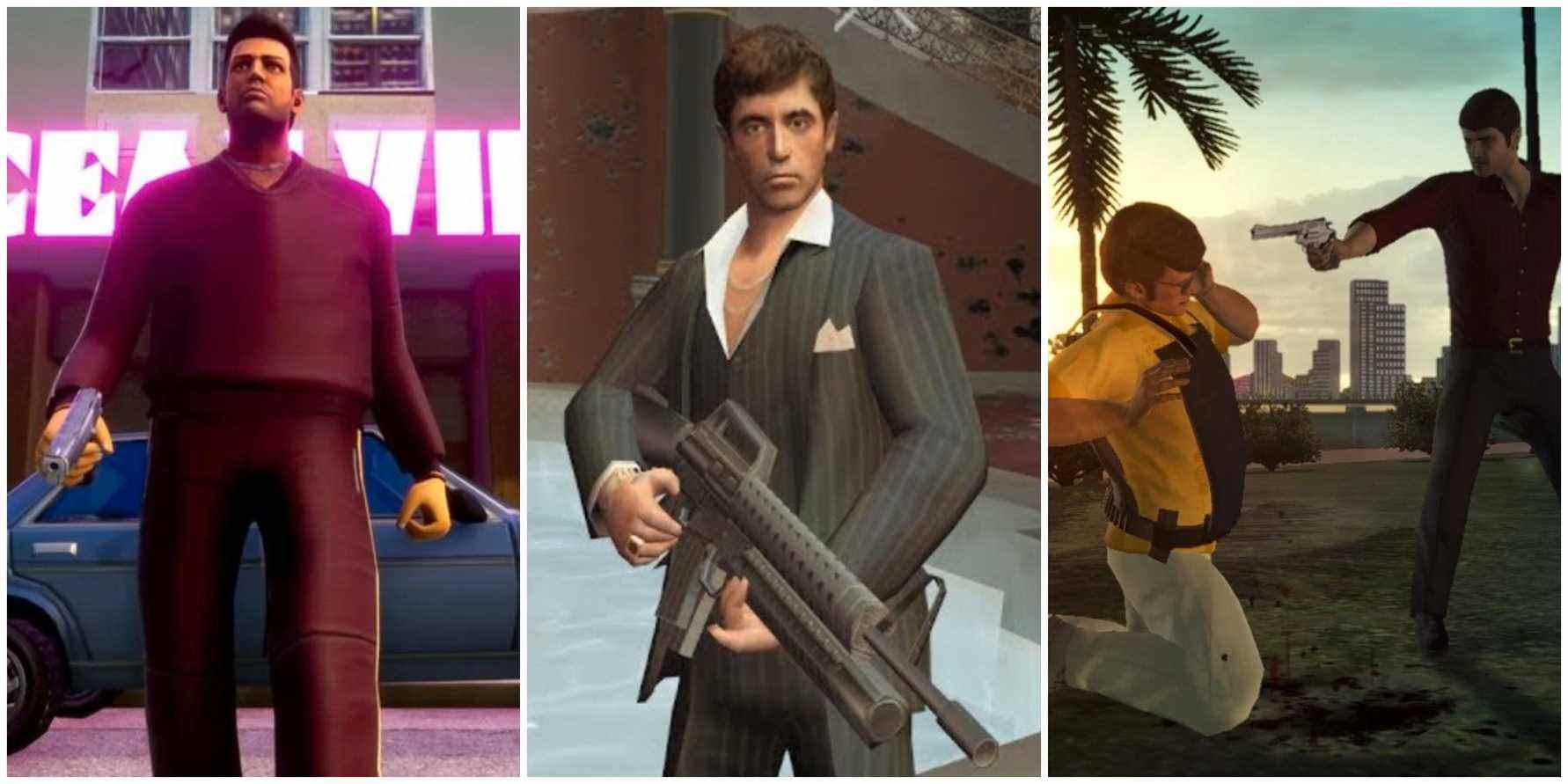 Grand Theft Auto Vice City, Scarface and The Godfather 2