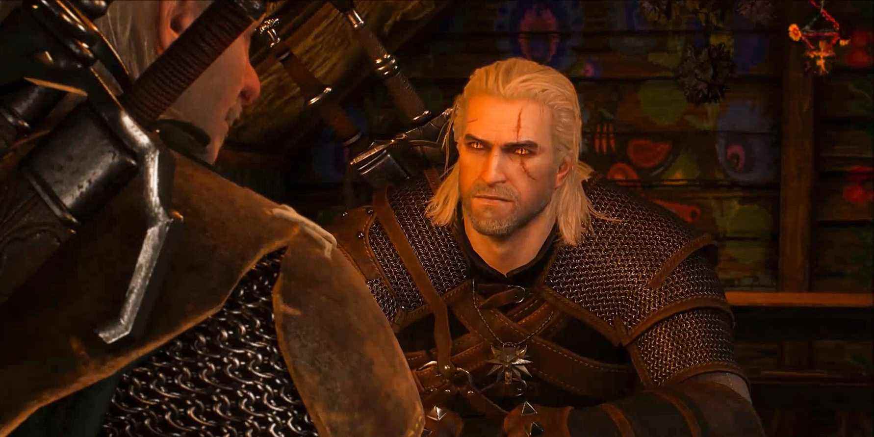 The Witcher 3 chasse sauvage geralt vesemir auberge du verger blanc