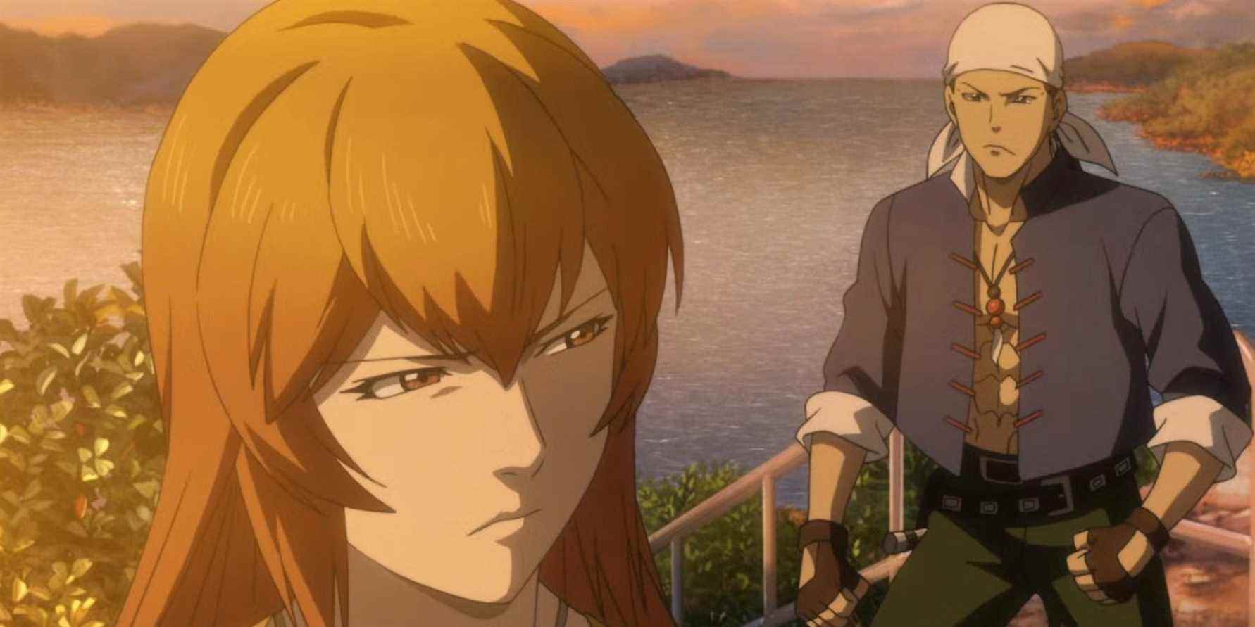 Joy and Ren in sunset Shenmue anime