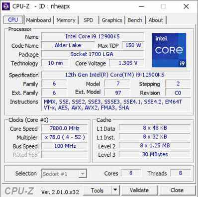 Record du monde Core i9-12900KS