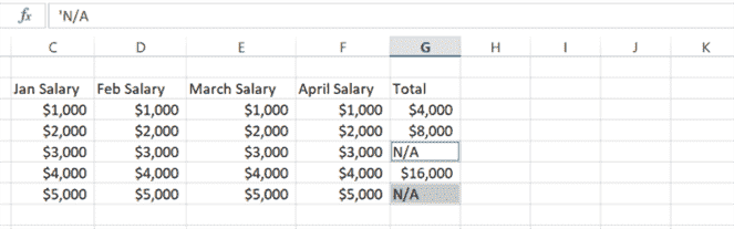 Exemple de feuille Excel